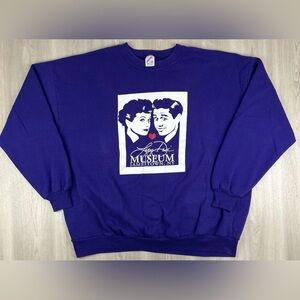 Vintage Lucy Desi Museum I Love Lucy Purple Sweatshirt JERZEES 2XL Made in USA